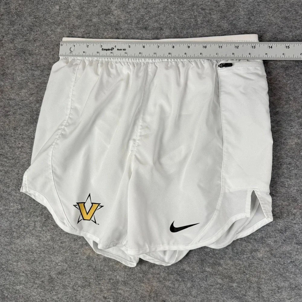 Nike Dri Fit Vanderbilt Commodores Team Shorts Running Lined White Womens XS‎